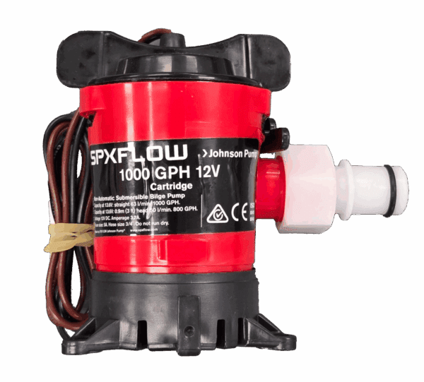 Bilge Pump - Johnson L650, 1,000 GPH, 3/4" Qwik-Lok Discharge