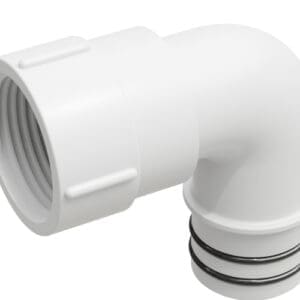 Part# MA-264, marine plumbing quick connection: qwik-lok Adaptor, 1-1/8" QL to 1" NPSM, elbow Rule pump adaptor